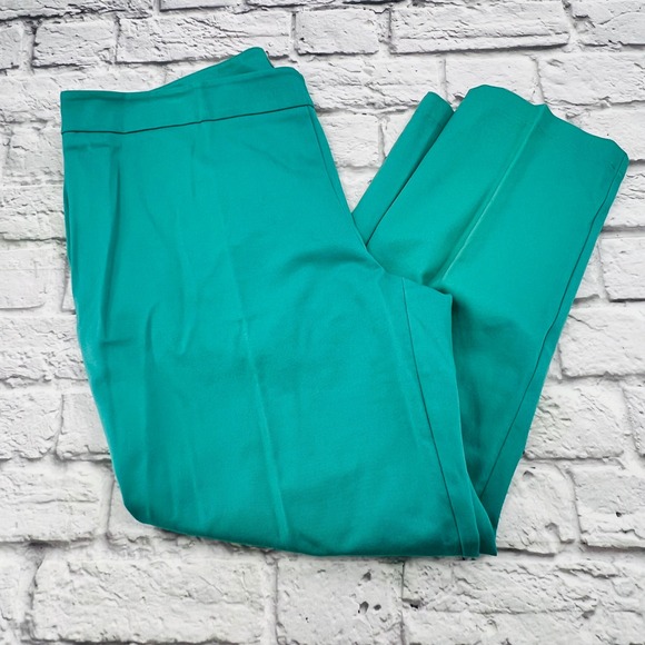 Chicos Women's Ankle Pants Size 3 XL/16 Aqua Blue Career Casual Straight Leg - Picture 1 of 10